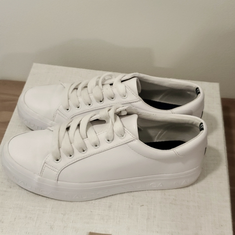 Nautica White Leather Sneakers